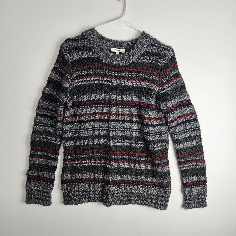 Madewell Wool Acrylic Alpaca‎ Pullover Sweater Stripped Womens Small